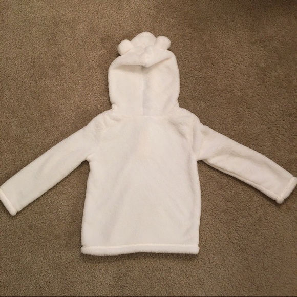 Carter’s Kids White Pullover Hoodie Sweater w ears - Picture 4 of 4